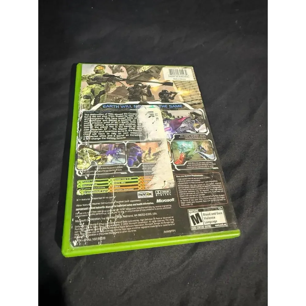 Halo 2 (Microsoft Xbox Original, 2004) Video Game Complete w/ Manual CIB Tested